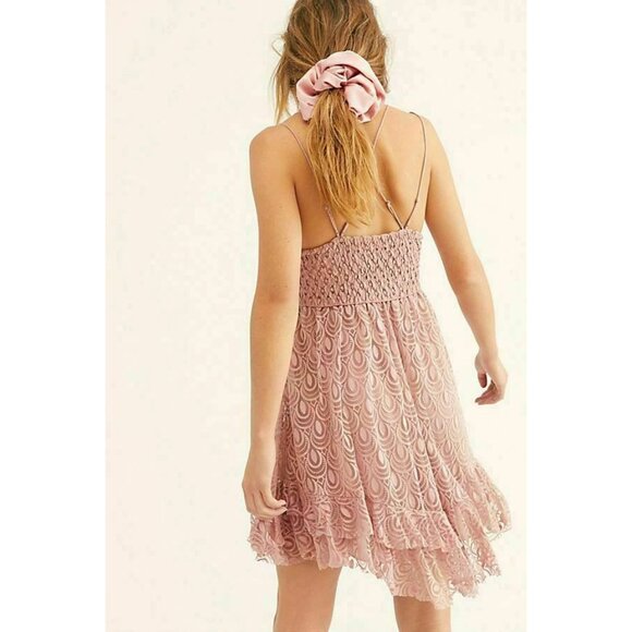 Free People FP One "Adella" Burnout Slip Mini Dress Lace Crochet M NEW 281746 - Picture 2 of 6